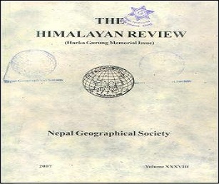 The Himalayan Review journal cover, Nepal Geographical Society